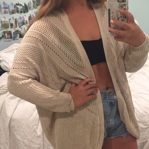 Tan cardigan!